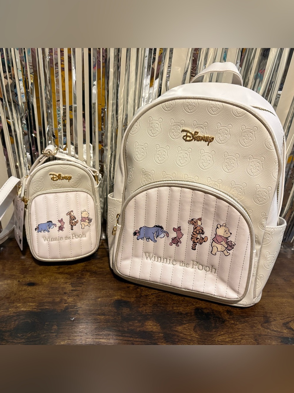 Primark Disney Winnie the Pooh Cream Kids Backpack with Matching Crossbody